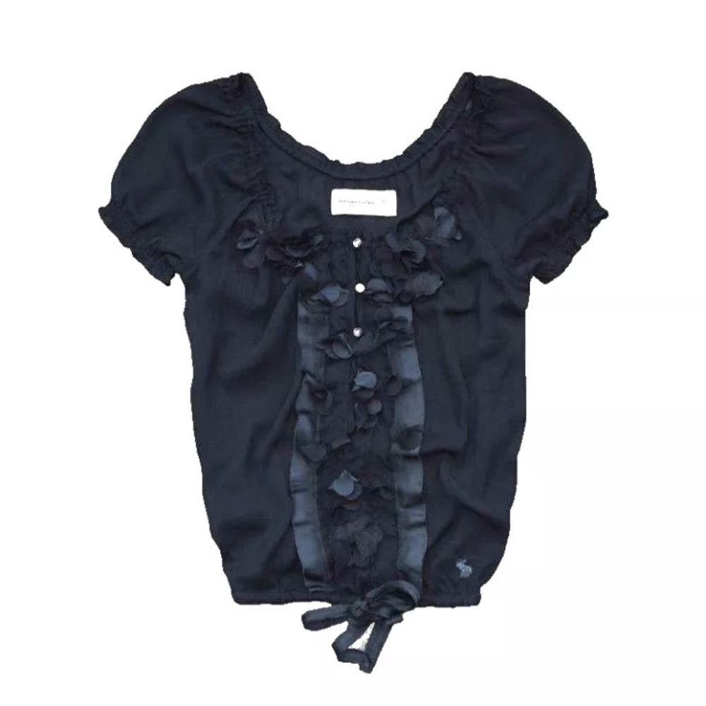 Abercrombie & Fitch Jennie Sheer Embellished Top